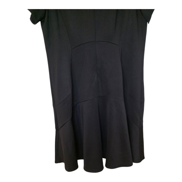 LANE BRYANT Black Square Neck Scuba Fit and Flare‎ Dress - Size 22 - Picture 10 of 12